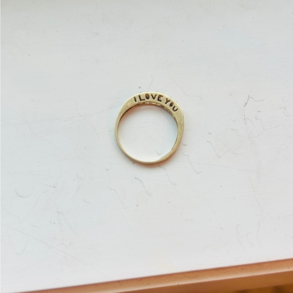 Elegant diamond & ruby Ring 10k gold - Picture 2 of 3